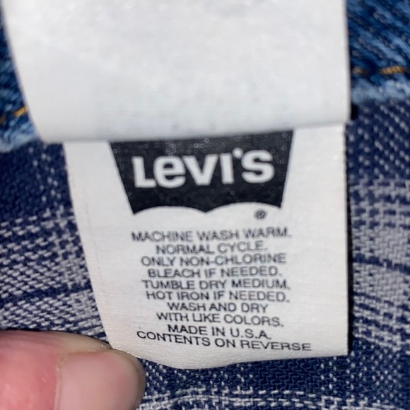 Vintage Levi's Trucker Flannel Lined Denim Blue Jean Jacket-100% Cotton USA Sz L - Picture 10 of 16